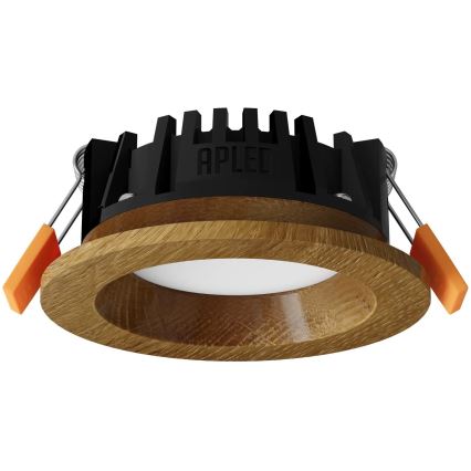 APLED - LED įleidžiamas lubinis šviestuvas RONDO WOODLINE LED/3W/230V 3000K diametras 9 cm ąžuolas medžio masyvo