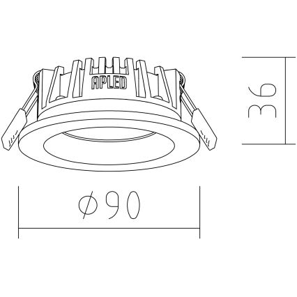 APLED - LED įleidžiamas lubinis šviestuvas RONDO WOODLINE LED/3W/230V 3000K diametras 9 cm ąžuolas medžio masyvo