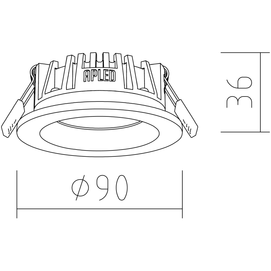 APLED - LED įleidžiamas lubinis šviestuvas RONDO WOODLINE LED/3W/230V 3000K diametras 9 cm ąžuolas medžio masyvo