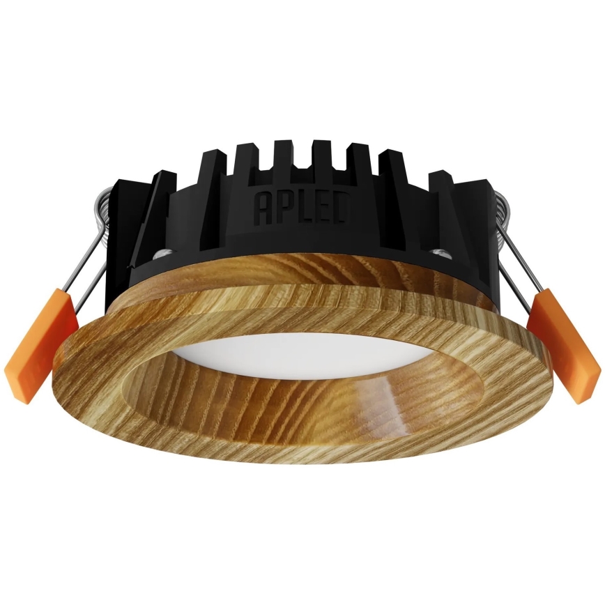 APLED - LED įleidžiamas lubinis šviestuvas RONDO WOODLINE LED/3W/230V 3000K diametras 9 cm uosio medžio masyvo