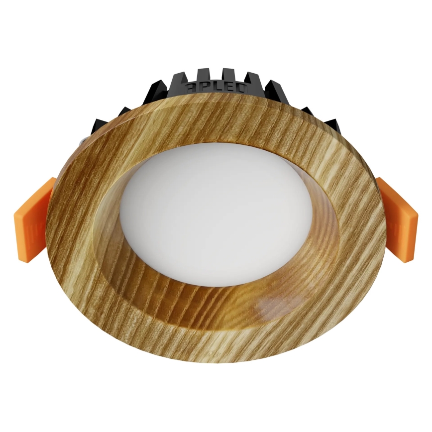 APLED - LED įleidžiamas lubinis šviestuvas RONDO WOODLINE LED/3W/230V 3000K diametras 9 cm uosio medžio masyvo