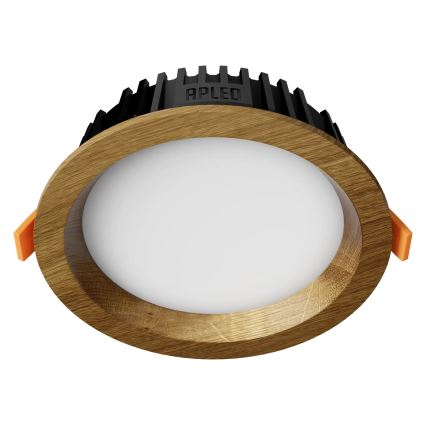 APLED - LED įleidžiamas lubinis šviestuvas RONDO WOODLINE LED/6W/230V 3000K diametras 15 cm ąžuolas medžio masyvo