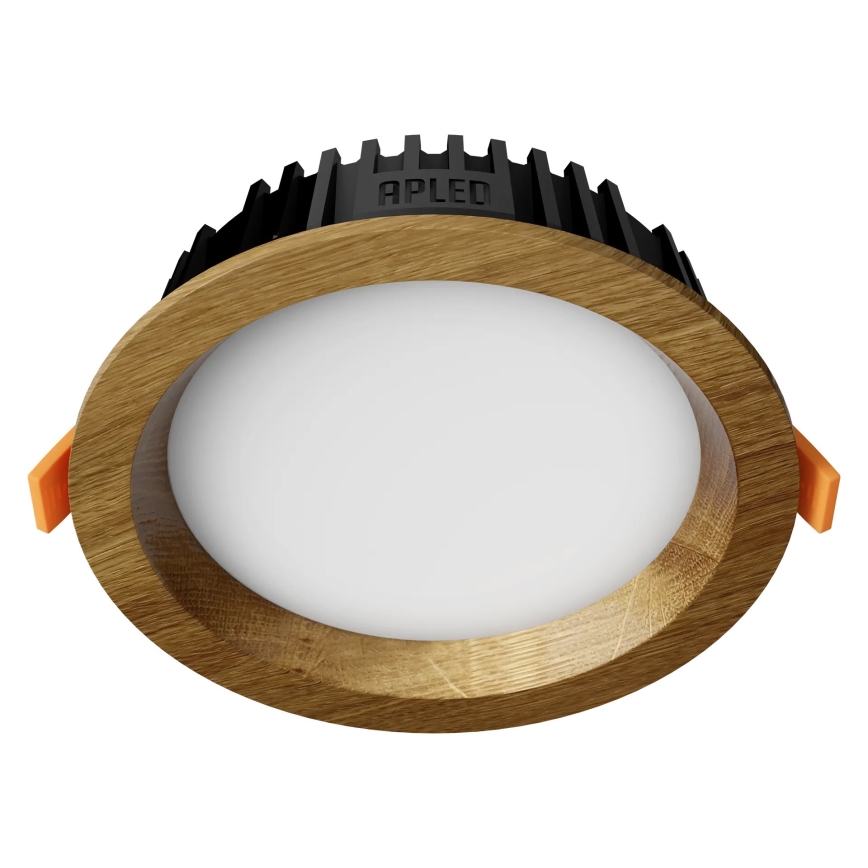 APLED - LED įleidžiamas lubinis šviestuvas RONDO WOODLINE LED/6W/230V 3000K diametras 15 cm ąžuolas medžio masyvo