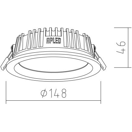 APLED - LED įleidžiamas lubinis šviestuvas RONDO WOODLINE LED/6W/230V 3000K diametras 15 cm ąžuolas medžio masyvo