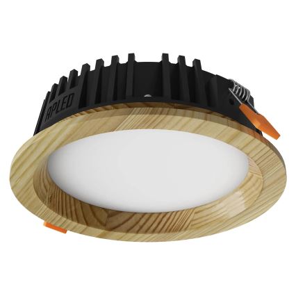 APLED - LED įleidžiamas lubinis šviestuvas RONDO WOODLINE LED/6W/230V 3000K diametras 15 cm pušis medžio masyvo