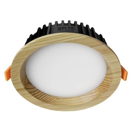 APLED - LED įleidžiamas lubinis šviestuvas RONDO WOODLINE LED/6W/230V 3000K diametras 15 cm pušis medžio masyvo