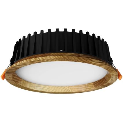 APLED - LED įleidžiamas lubinis šviestuvas RONDO WOODLINE LED/6W/230V 3000K diametras 15 cm uosio medžio masyvo