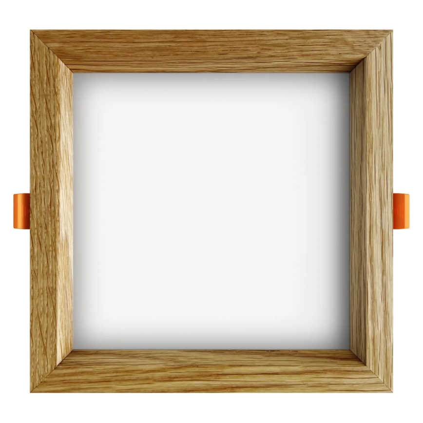 APLED - LED įleidžiamas lubinis šviestuvas SQUARE WOODLINE LED/12W/230V 3000K 17x17 cm ąžuolas medžio masyvo