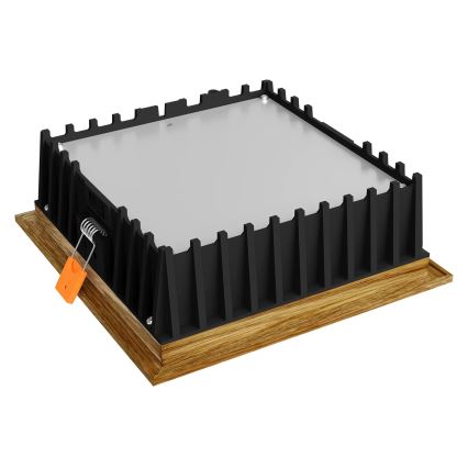 APLED - LED įleidžiamas lubinis šviestuvas SQUARE WOODLINE LED/12W/230V 3000K 17x17 cm ąžuolas medžio masyvo