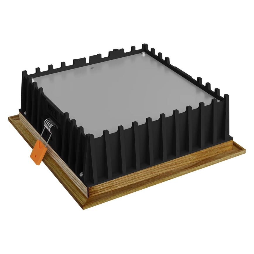 APLED - LED įleidžiamas lubinis šviestuvas SQUARE WOODLINE LED/12W/230V 3000K 17x17 cm uosio medžio masyvo