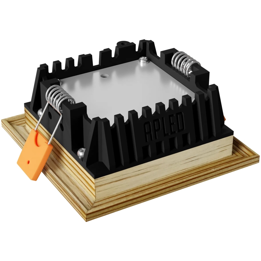 APLED - LED įleidžiamas lubinis šviestuvas SQUARE WOODLINE LED/3W/230V 4000K 9x9 cm pušis medžio masyvo