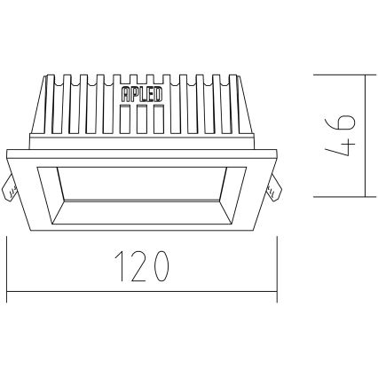 APLED - LED įleidžiamas lubinis šviestuvas SQUARE WOODLINE LED/6W/230V 3000K 12x12 cm ąžuolas medžio masyvo