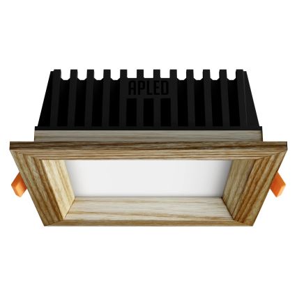 APLED - LED įleidžiamas lubinis šviestuvas SQUARE WOODLINE LED/6W/230V 3000K 12x12 cm uosio medžio masyvo