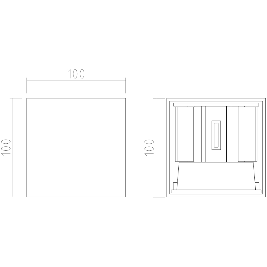 APLED - Sieninis LED lauko šviestuvas CUBE 2xLED/3W/230V IP65