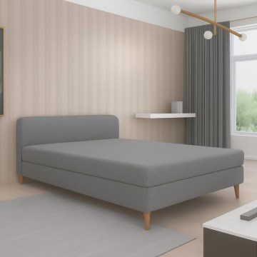 Apmušta dieninė lova BRISBANE 110x200 cm pilka