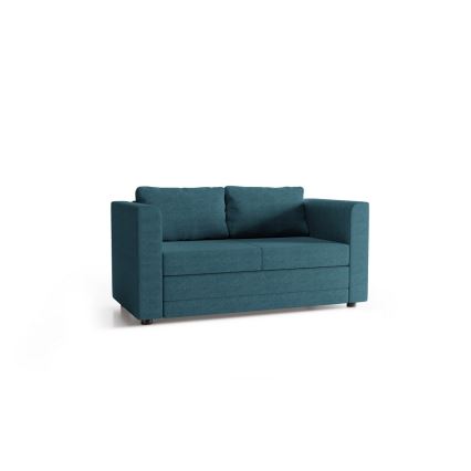 Apmušta išskleidžiama dvivietė sofa su porankiais LAYLA, mėlyna