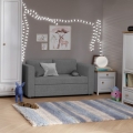 Apmušta išskleidžiama dvivietė sofa su porankiais LAYLA pilka