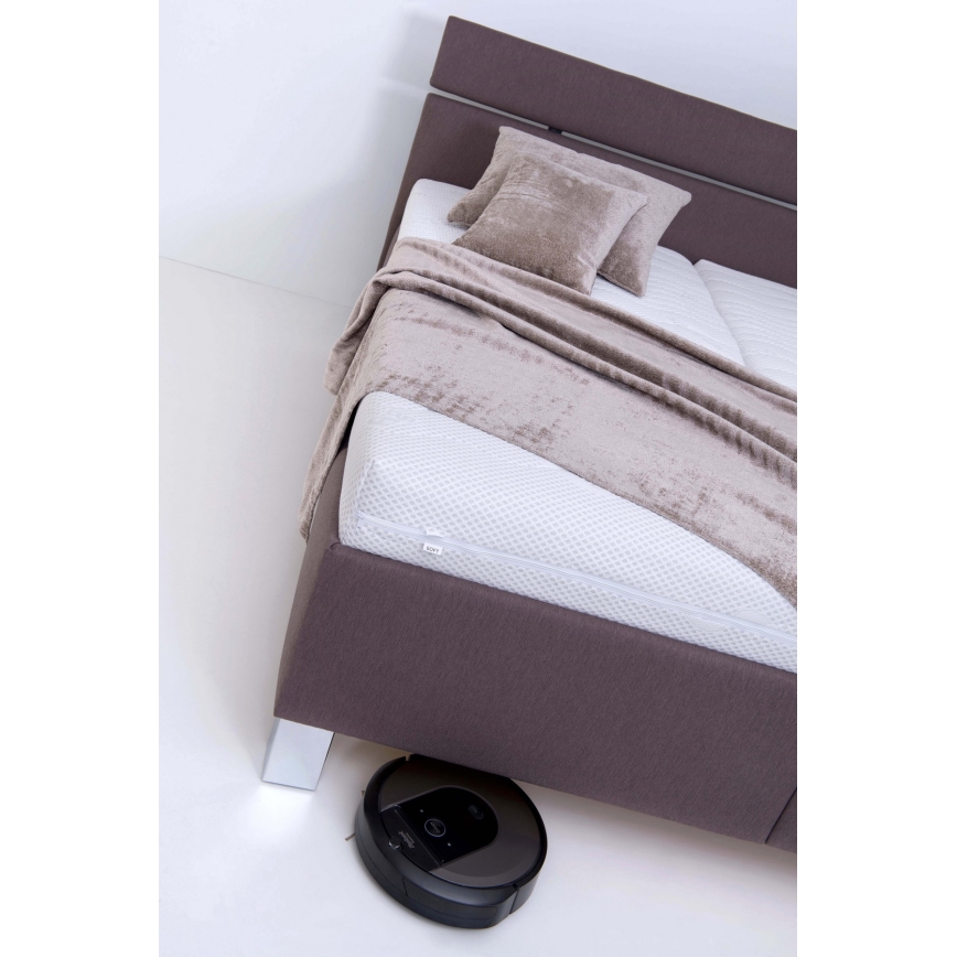 Apmušta lova ALIS 180x200 cm su talpia daiktadėže, be čiužinio, ruda