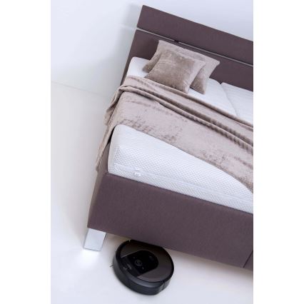 Apmušta lova ALIS su čiužiniu ir patalynės dėže, 180x200 cm, ruda