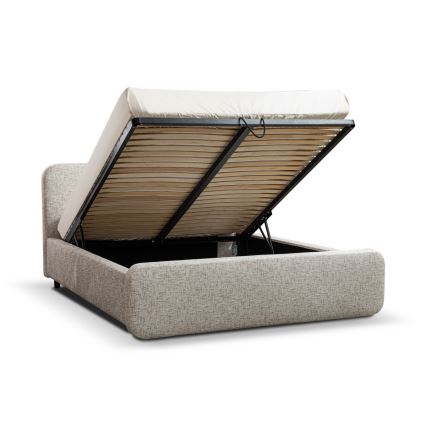 Apmušta lova be čiužinio LAJLA 180x200 cm smėlinė