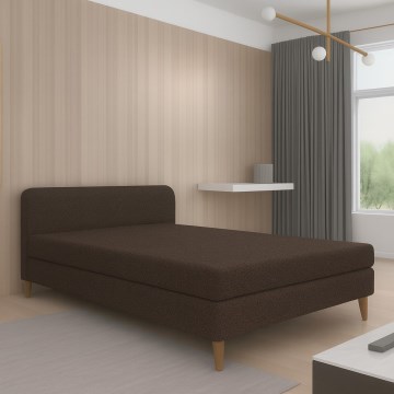 Apmušta lova BRISBANE 110x200 cm, rudos spalvos