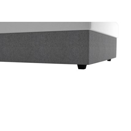 Apmušta lova DARIA su patalynės dėže ir čiužiniu, 120x200 cm, pilka