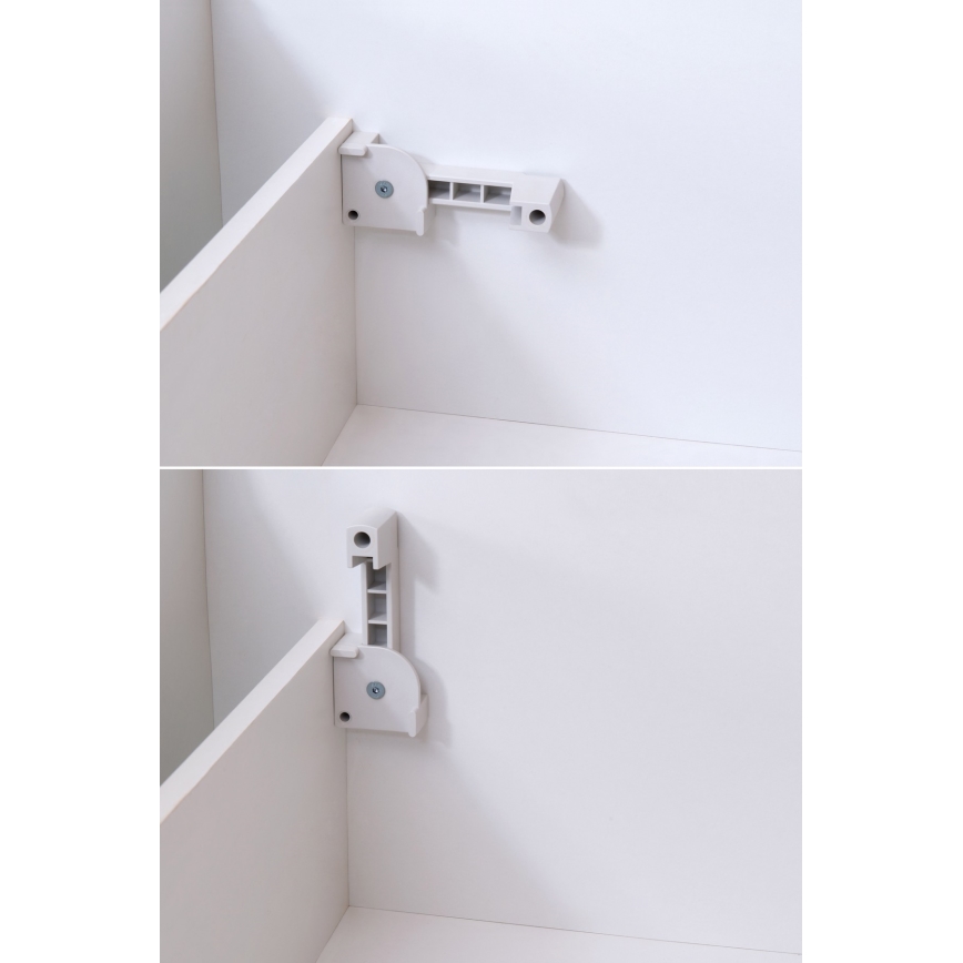 Apmušta lova MARIA 180x200 cm su čiužiniu ir patogia daiktų laikymo vieta, pilka