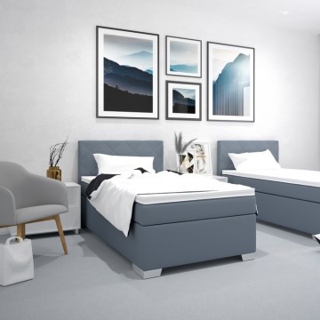 Apmušta lova su čiužiniu IDA 90 x 200 cm, mėlyna