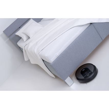 Apmušta lova su čiužiniu ir patalynės dėže ALIS 180x200 cm šviesiai pilka