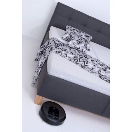 Apmušta lova su čiužiniu ir patalynės dėže MARIA 160x200 cm pilka