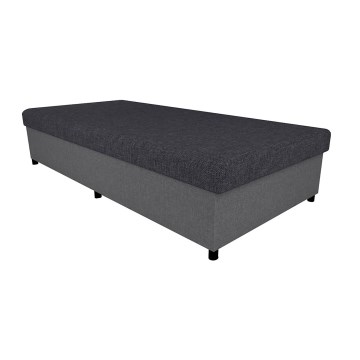 Apmušta lova su patalynės dėže CORY 80x200 pilka
