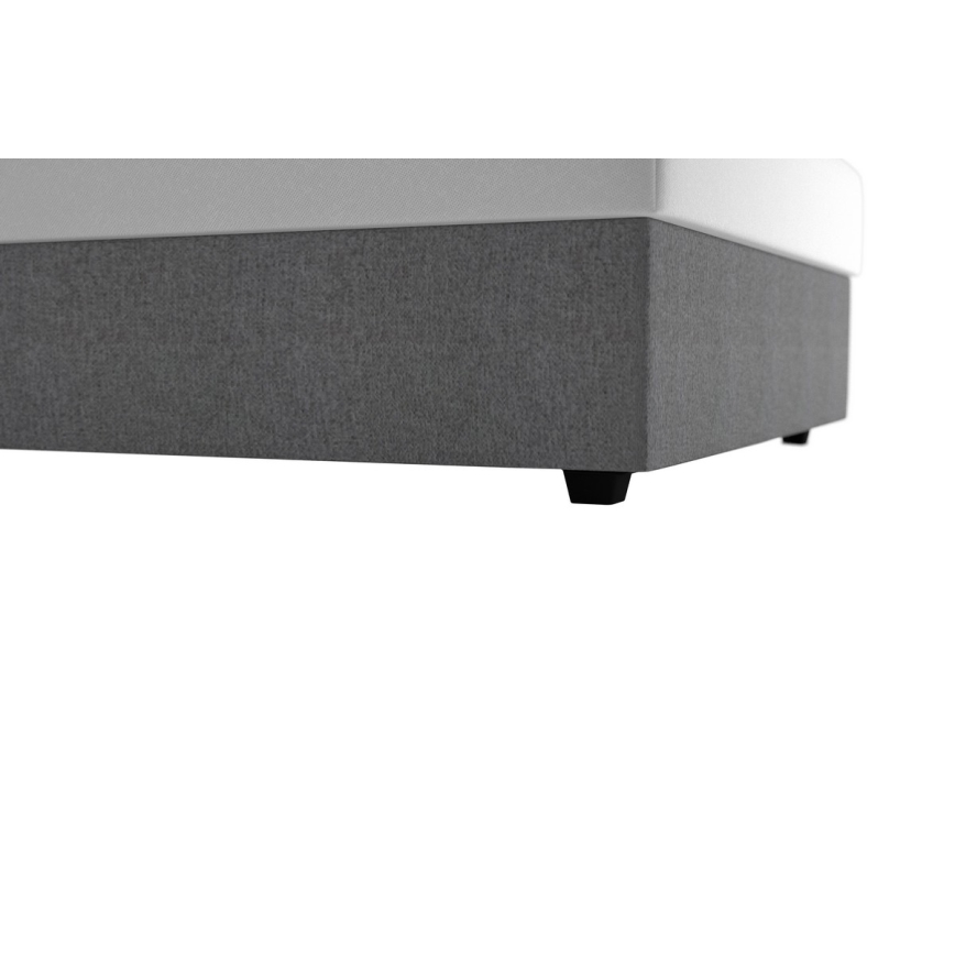 Apmušta lova su patalynės dėže ir čiužiniu DARIA 120x200 cm pilka