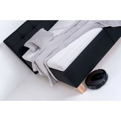 Apmušta lova su patalynės dėže MARIA 160x200 cm, be čiužinio, antracitas