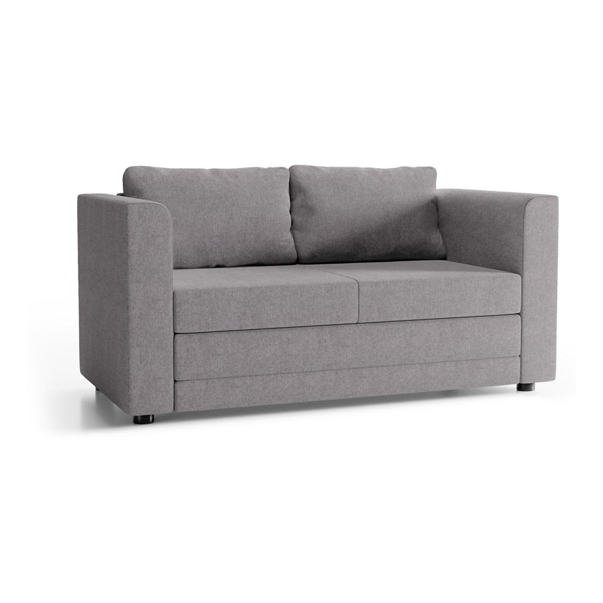 Apmušta sulankstoma dviejų vietų sofa su porankiais LAYLA pilka