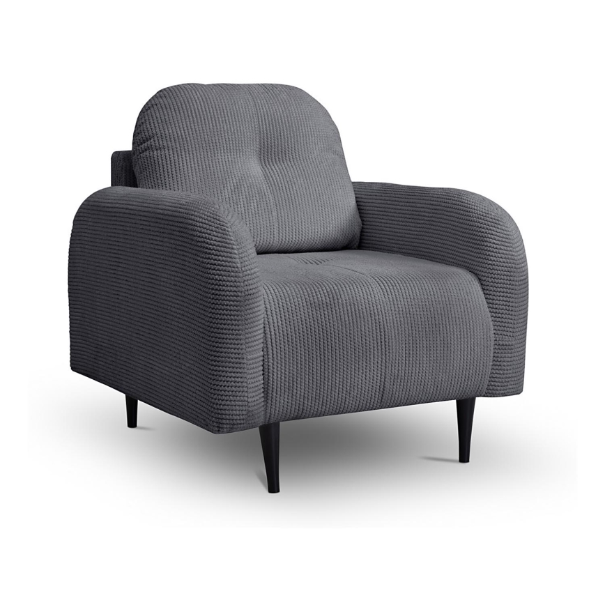 Apmuštas fotelis CLOUDY, pilkas