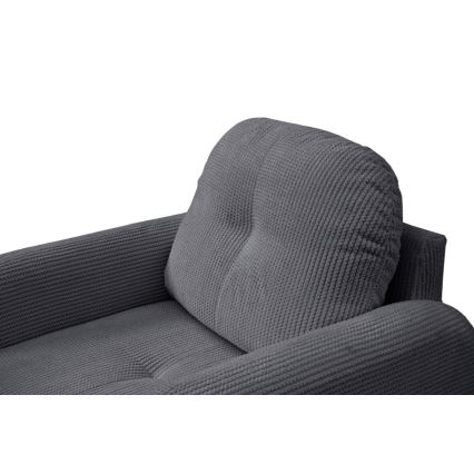 Apmuštas fotelis CLOUDY, pilkas