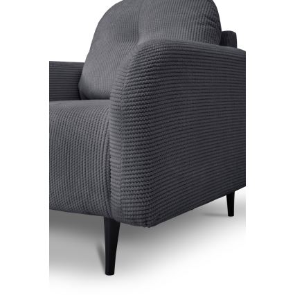 Apmuštas fotelis CLOUDY, pilkas