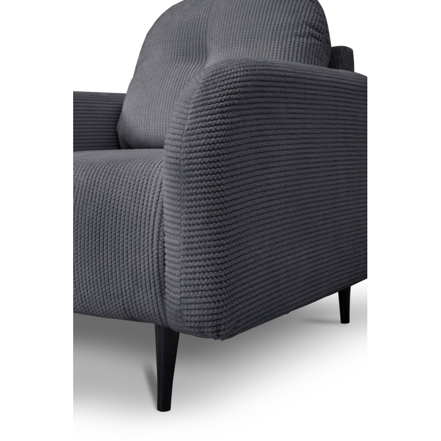 Apmuštas fotelis CLOUDY, pilkas