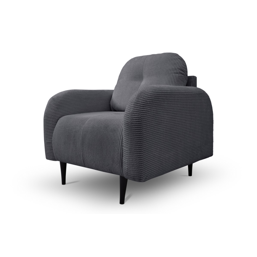 Apmuštas fotelis CLOUDY, pilkas