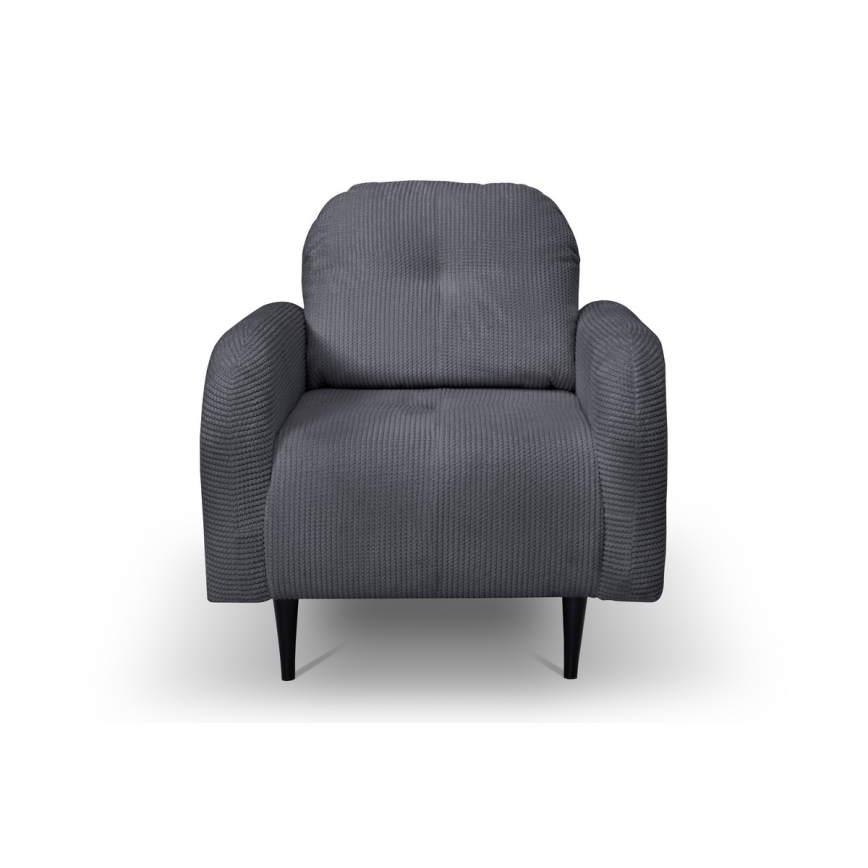 Apmuštas fotelis CLOUDY, pilkas