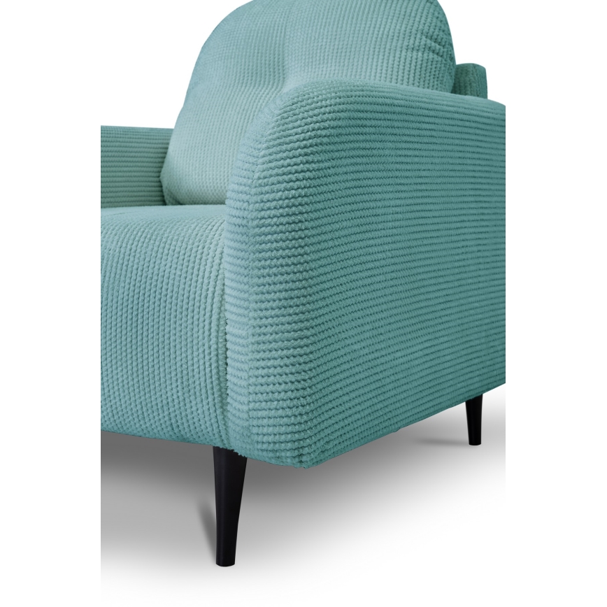 Apmuštas fotelis CLOUDY, turkio spalvos