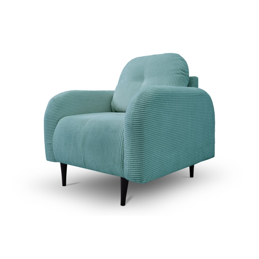 Apmuštas fotelis CLOUDY, turkio spalvos