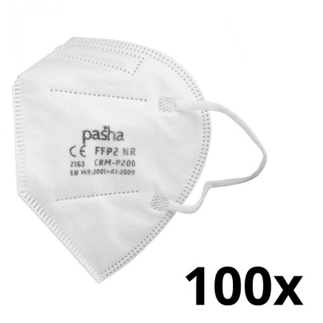 Apsauginės priemonės - respiratorius FFP2 NR CE 2163 100vnt
