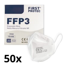 Apsauginės priemonės - respiratorius FFP3 NR CE 0370 50vnt
