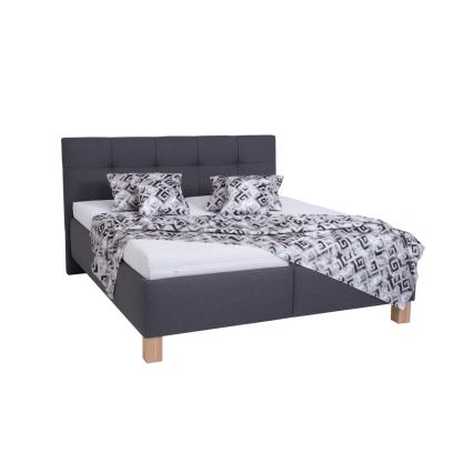 Aptrauktas lovos su saugykla be matraso MARIA 160x200 cm pilkas