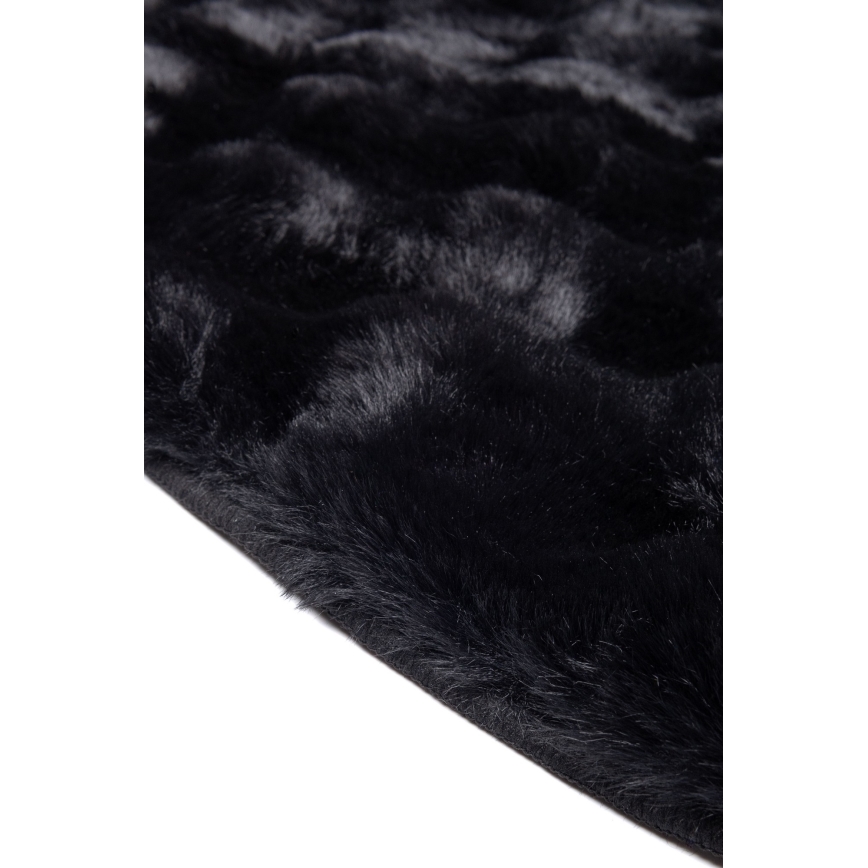 Apvalus kilimas RABBIT BUBBLE 160 cm juodas