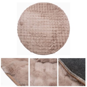 Apvalus kilimas RABBIT BUBBLE 160 cm smėlio spalvos
