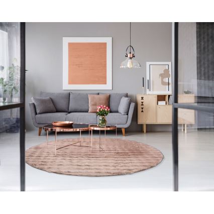 Apvalus kilimas RABBIT BUBBLE 160 cm smėlio spalvos