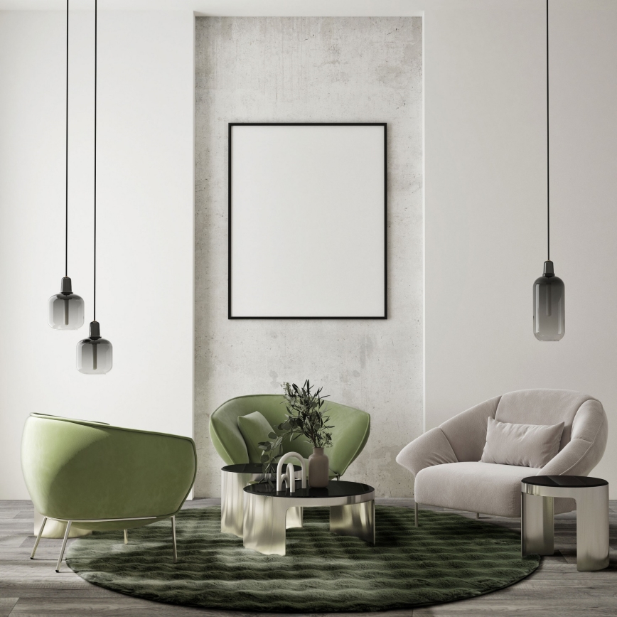 Apvalus kilimas RABBIT BUBBLE, 160 cm, žalias
