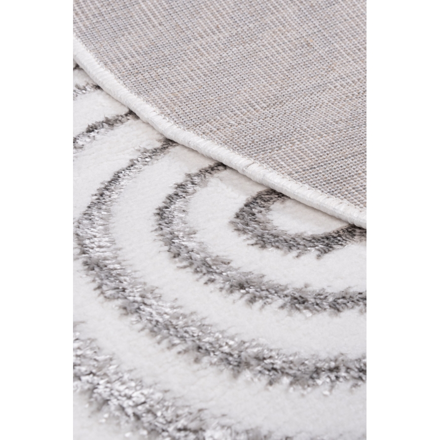 Apvalus kilimas SALAMANCA 100 cm pilka/balta